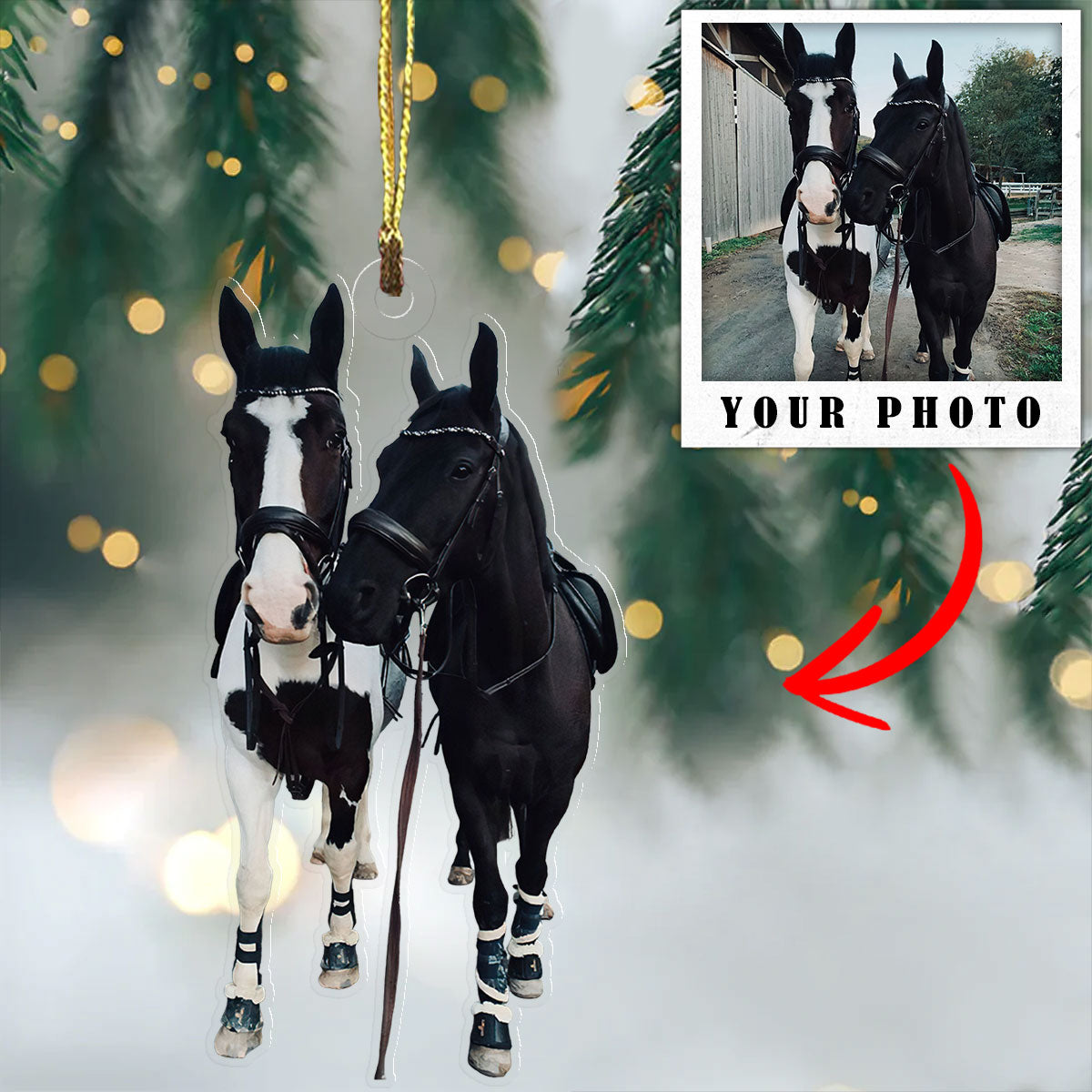 Horse Lovers Shineful® Decoration Ornament Personalized Upload Tl10