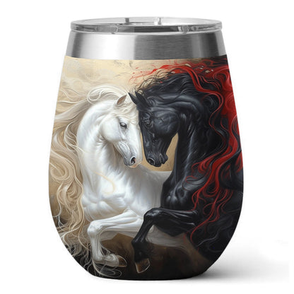 Horse 12 Oz Shineful™ Wine Tumbler Couple Mn8 12Oz