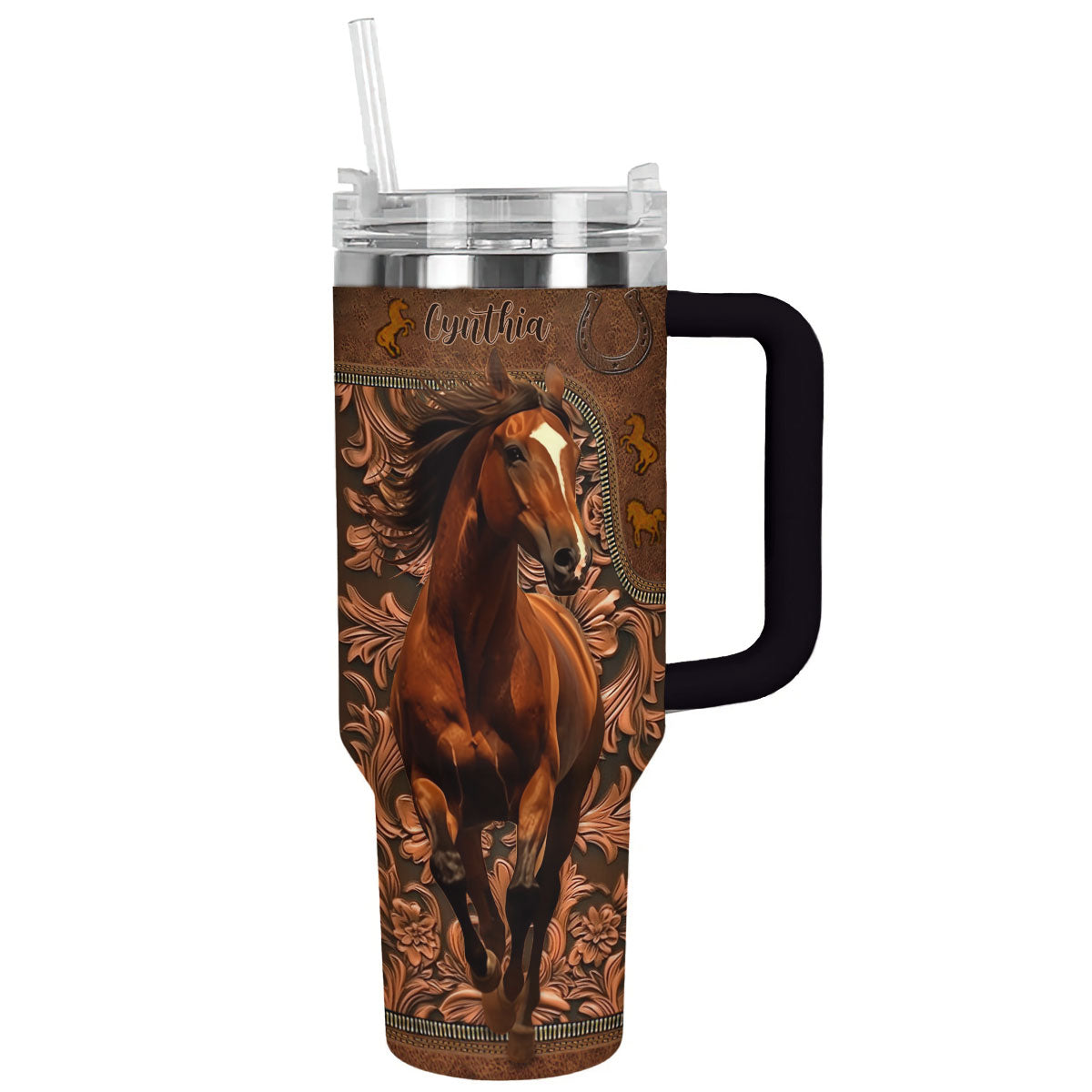 Shineful Tumbler Personalized Rustic Horse