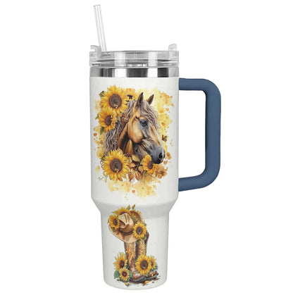 Horse 40 Oz Shineful™ Tumbler Cowboy Spirit Mn8 Navy 40Oz