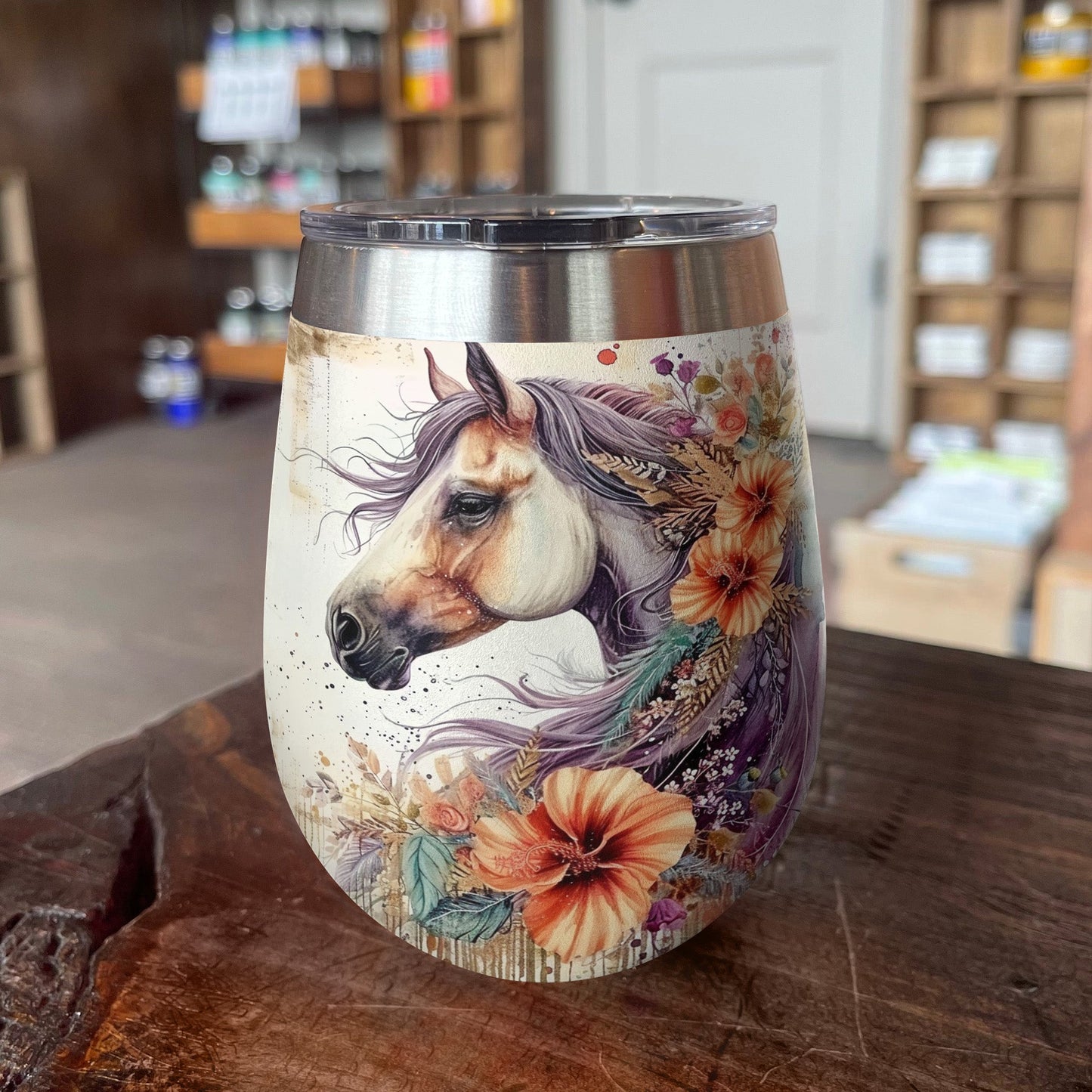 Horse 12 Oz Shineful™ Wine Tumbler Gorgeous Mn8 12Oz