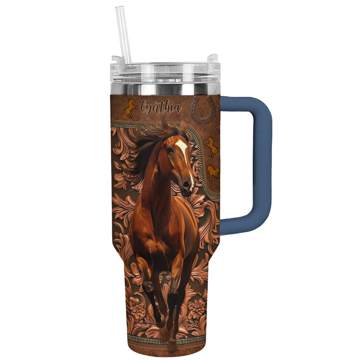 Shineful Tumbler Personalized Rustic Horse