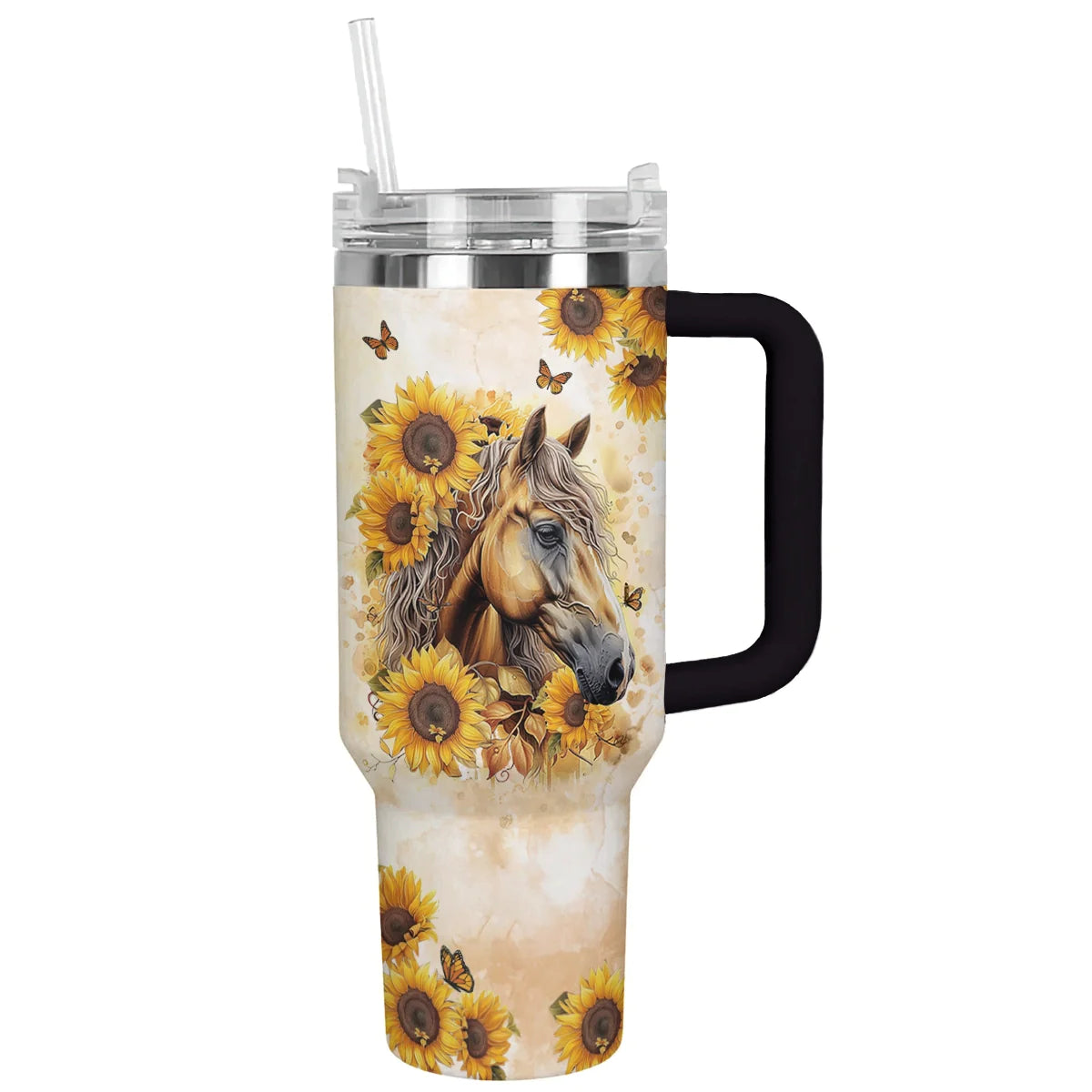 Horse 40 Oz Shineful™ Tumbler Shine With Sunflower Mn8 40Oz