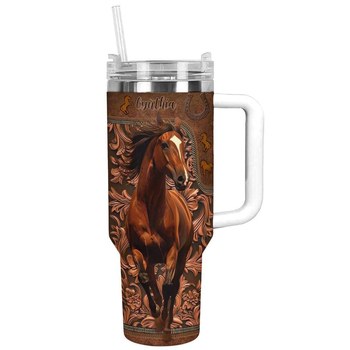 Shineful Tumbler Personalized Rustic Horse