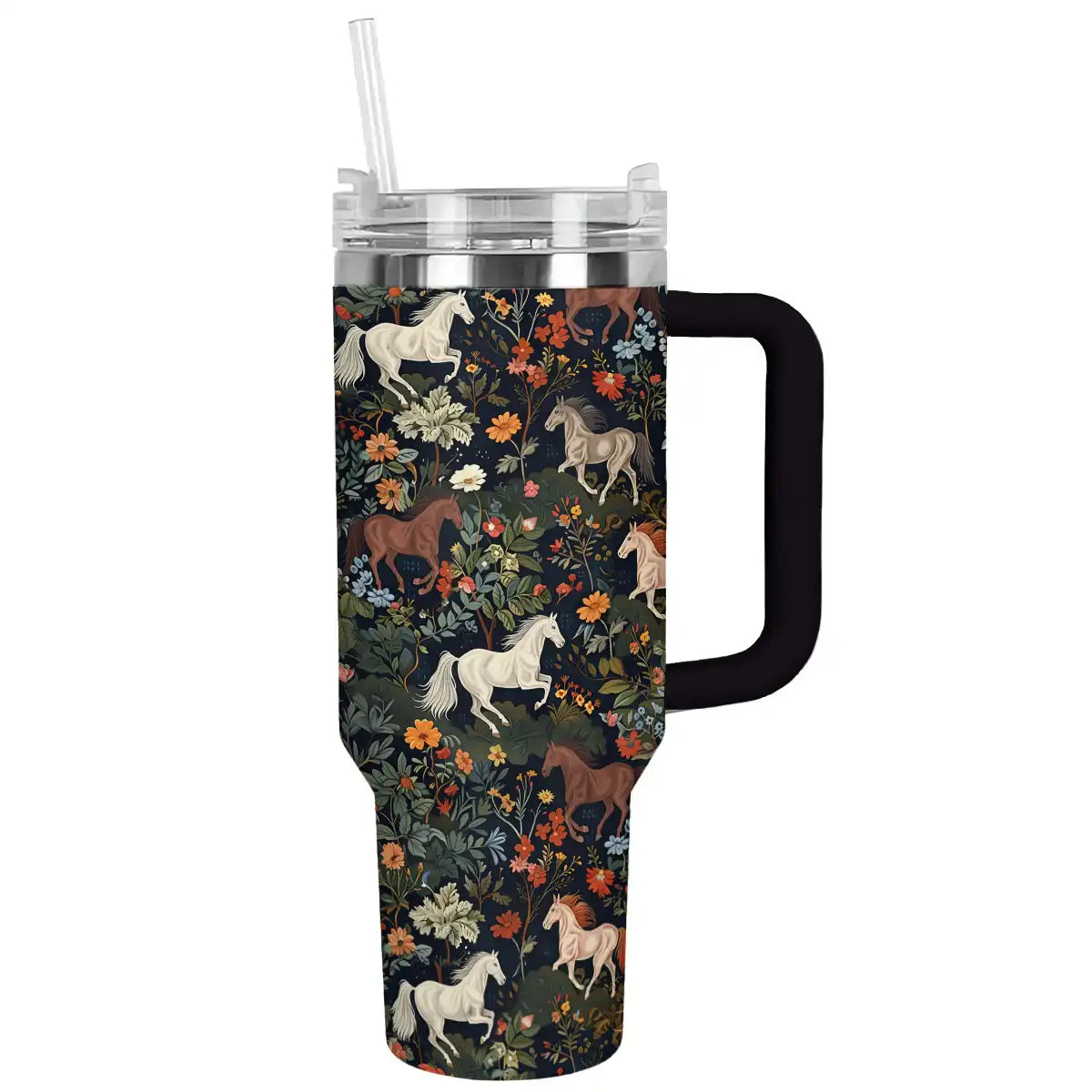 Shineful Tumbler Wildflowers And Untamed Horse