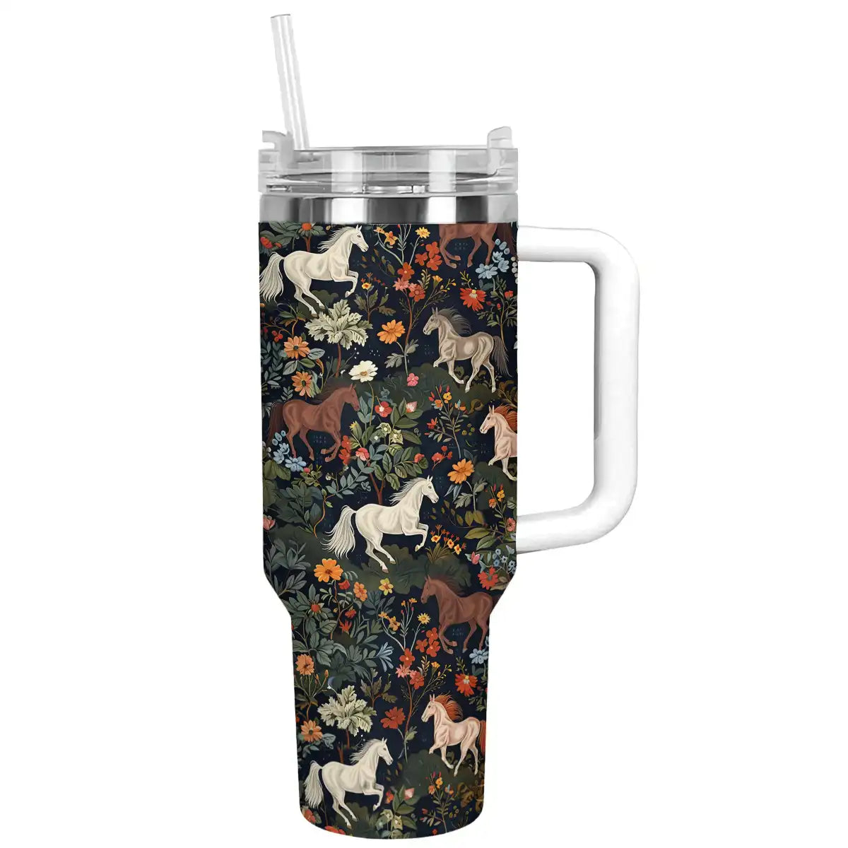 Shineful Tumbler Wildflowers And Untamed Horse