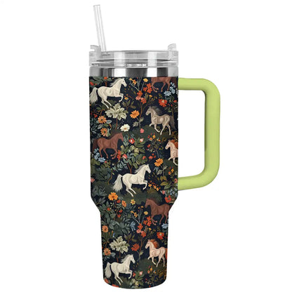 Shineful Tumbler Wildflowers And Untamed Horse