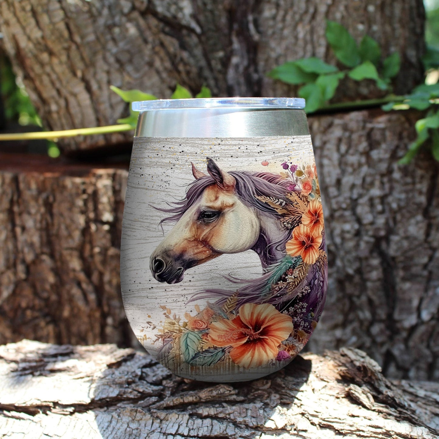 Horse 12 Oz Shineful™ Wine Tumbler Girl Love Mn8 12Oz