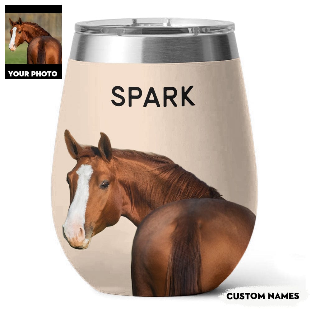 Horse 12 Oz Shineful™ Custom Wine Tumbler Mn8 12Oz