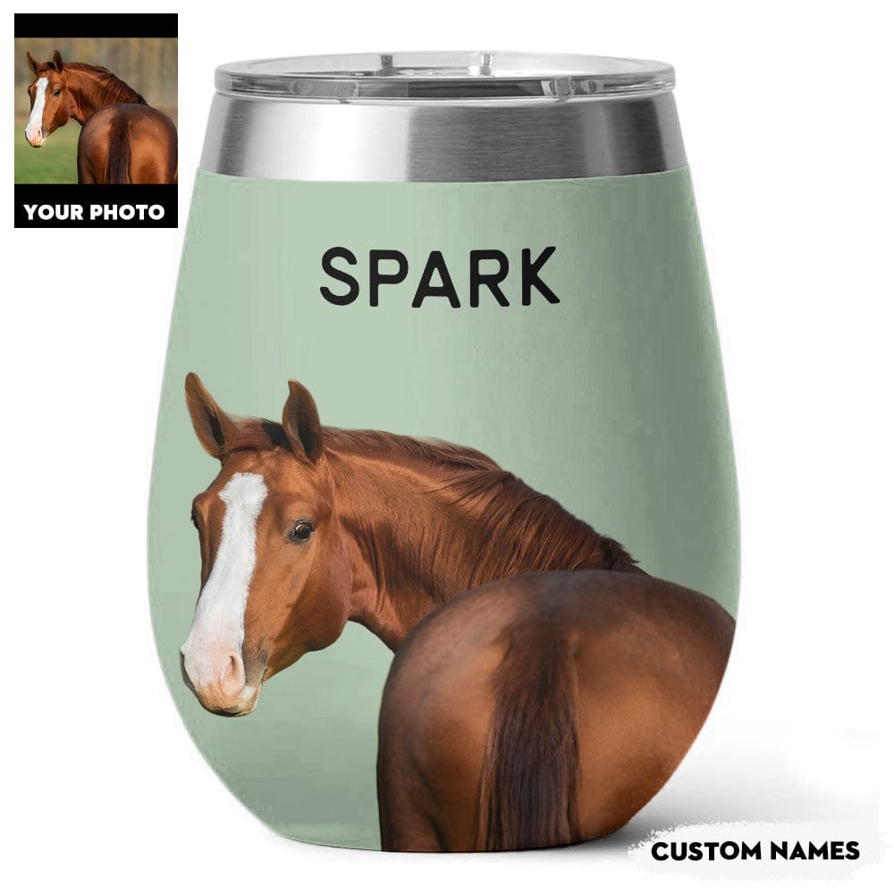 Horse 12 Oz Shineful™ Custom Wine Tumbler Mn8 12Oz