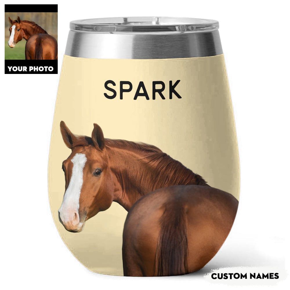 Horse 12 Oz Shineful™ Custom Wine Tumbler Mn8 12Oz