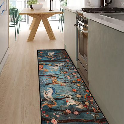 Shineful Ultra-Thin Non Skid Floor Mat, Kitchen Rugs Enchanted Forest Horse