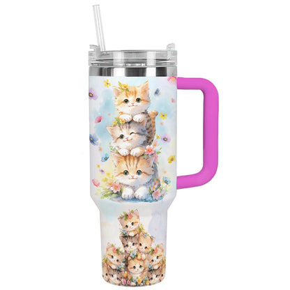 Shineful Tumbler Stacked Cats