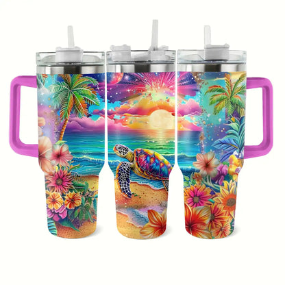 Shineful Tumbler Sea Turtle in Sunset