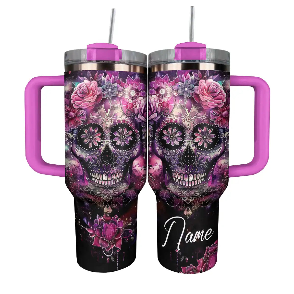 Shineful Tumbler Personalized Sugar Skull