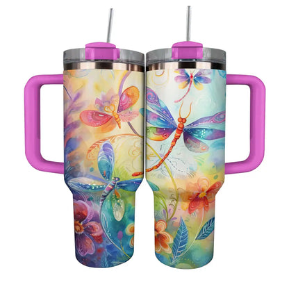 Shineful Tumbler Colorful Dragonflies