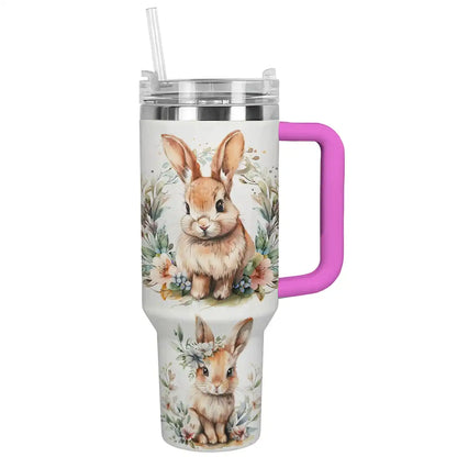 Shineful Tumbler Floral Rabbit