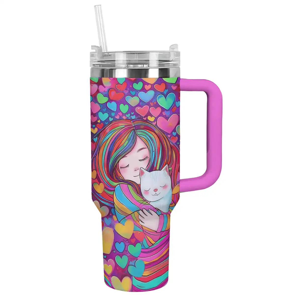 Shineful Tumbler Girl & Cat