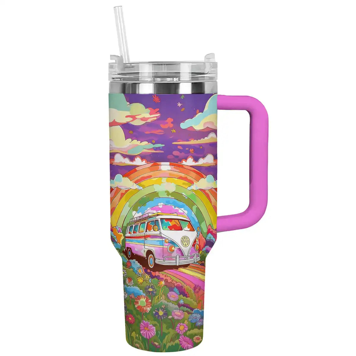 Shineful Tumbler Rainbow Hippie Van