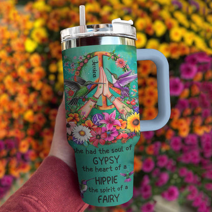 Hippie Personalized 40 Oz Shineful™ Tumbler Blessed Tl10 Sky Blue 40Oz