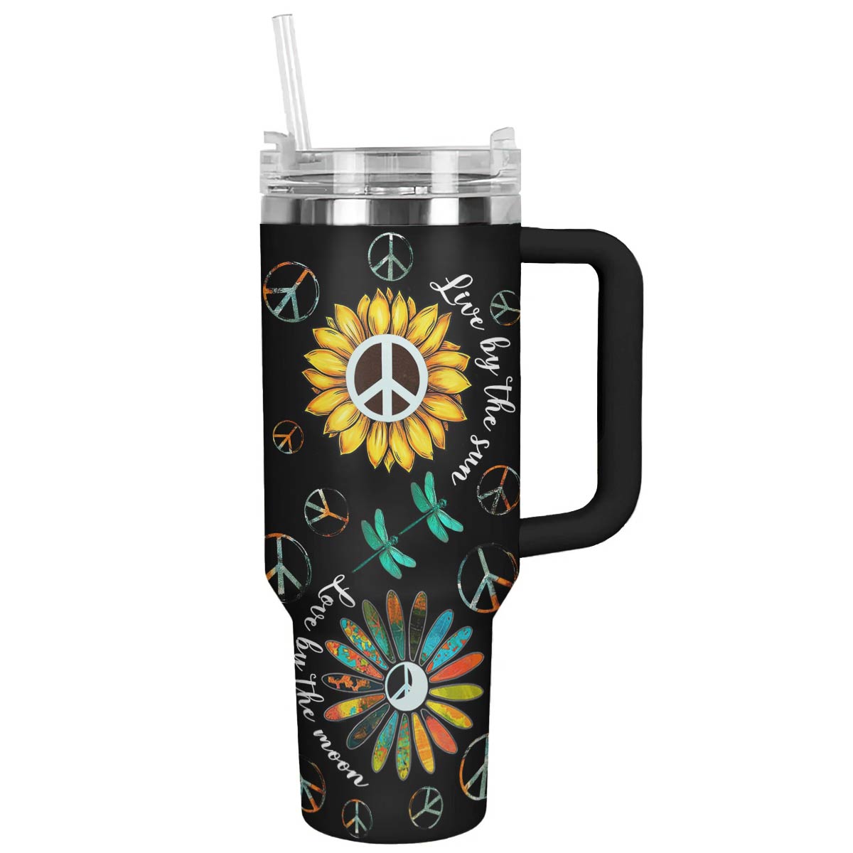 Hippie 40 Oz Shineful™ Tumbler Live By The Sun Love Moon Tl10 40Oz