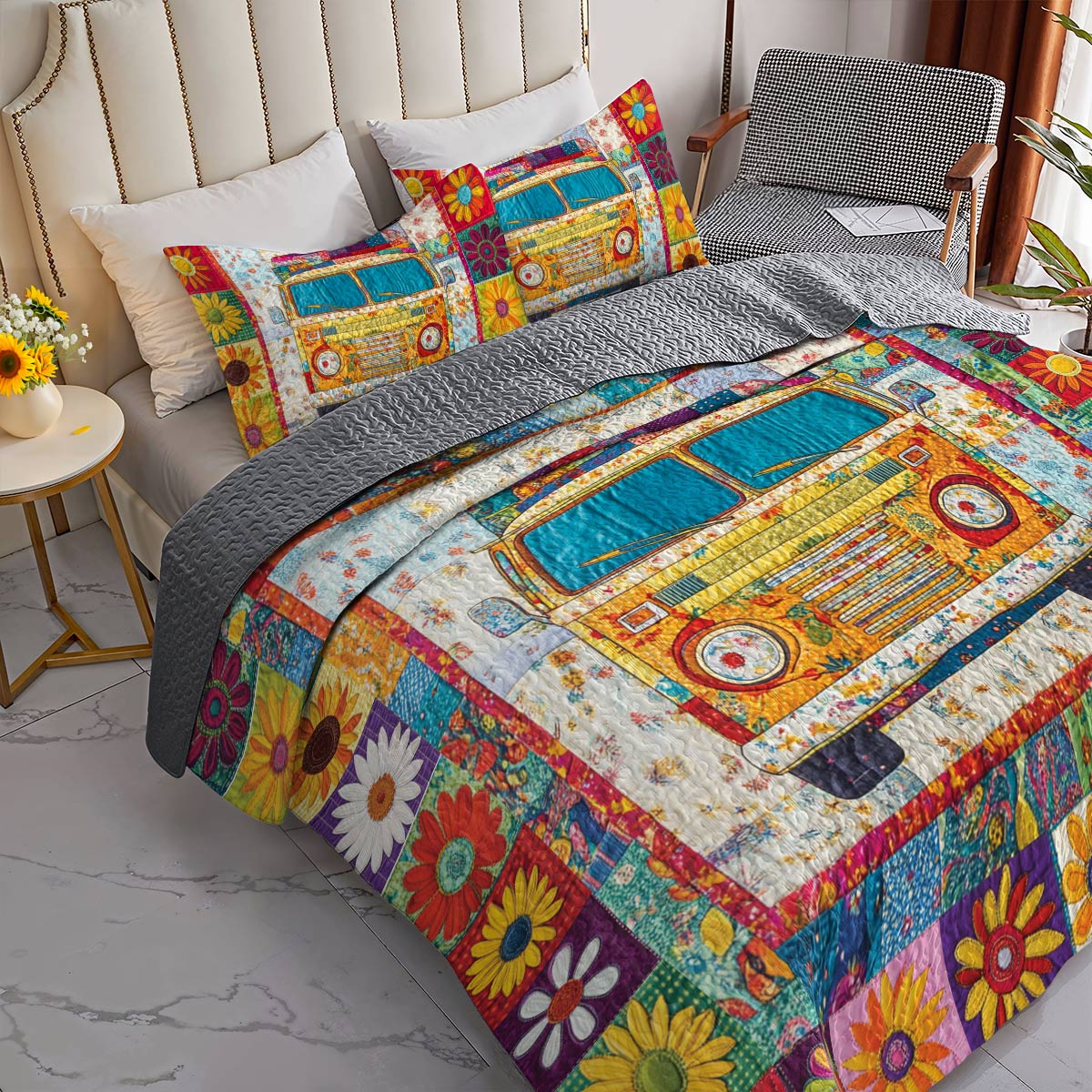 Shineful All Season Quilt 3-teiliges Set Blumenkind