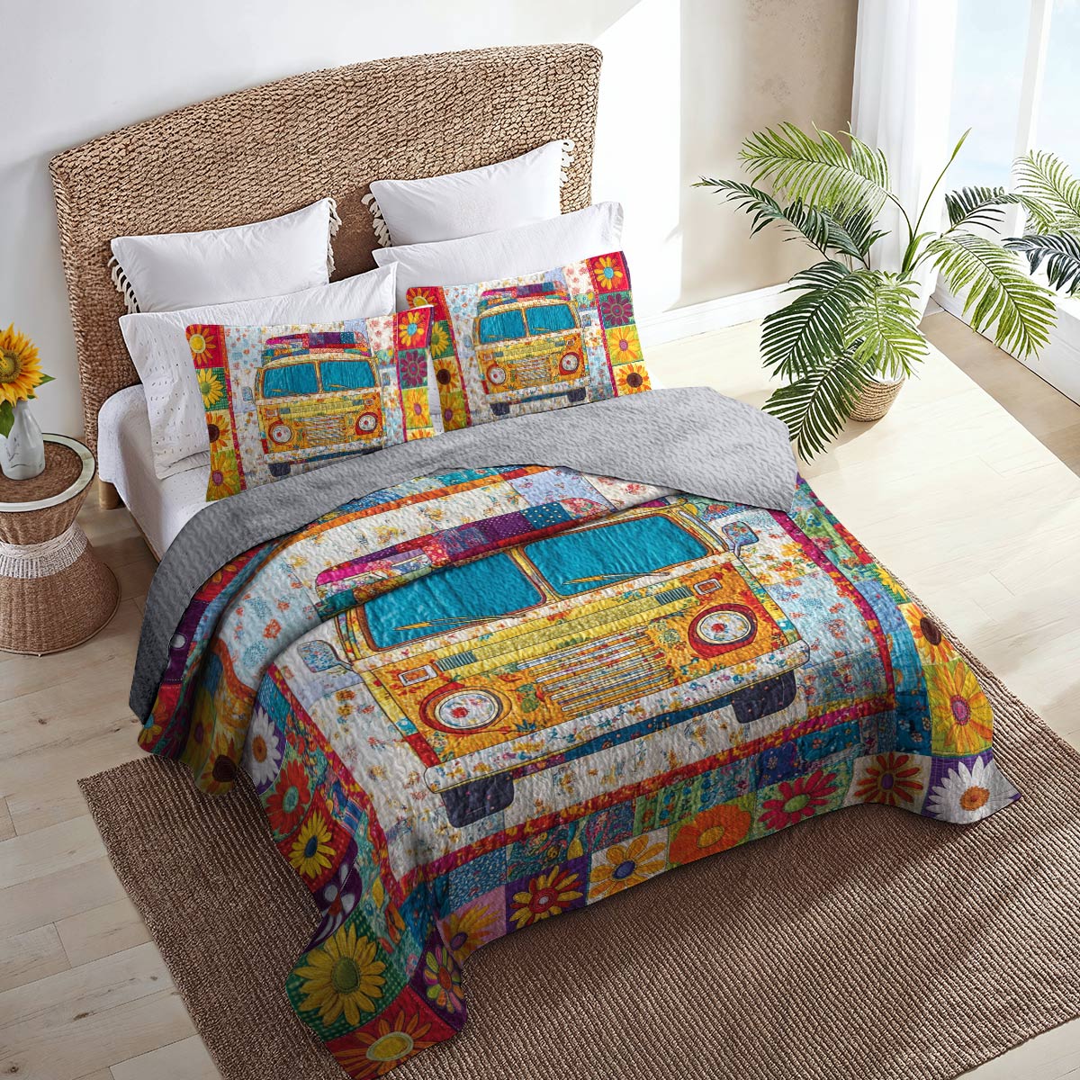 Shineful All Season Quilt 3-teiliges Set Blumenkind