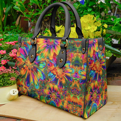 Hippie Leather Bag Shineful Gorgeous Flower Power Tl10