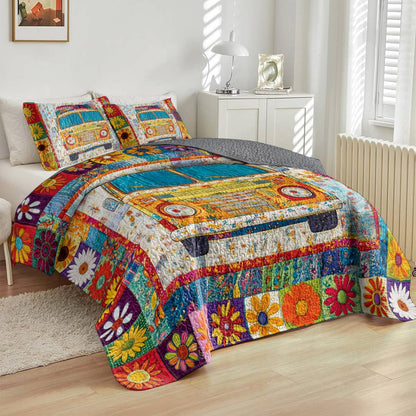 Shineful All Season Quilt 3-Piece Set Flower Child