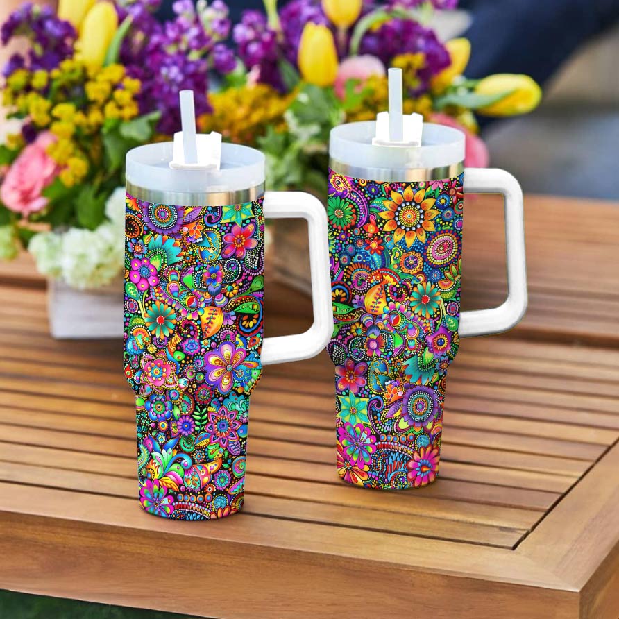 Shineful Tumbler Hippie Resplendent Flowers