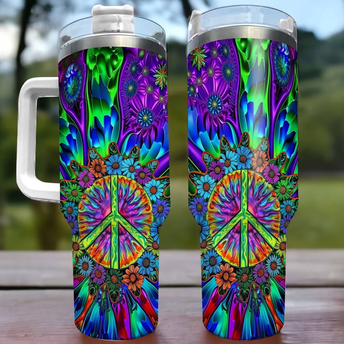 Shineful Tumbler Hippie Elegant Peace Sign