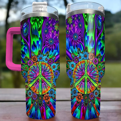 Shiny Tumbler Hippie Elegantes Peace-Zeichen