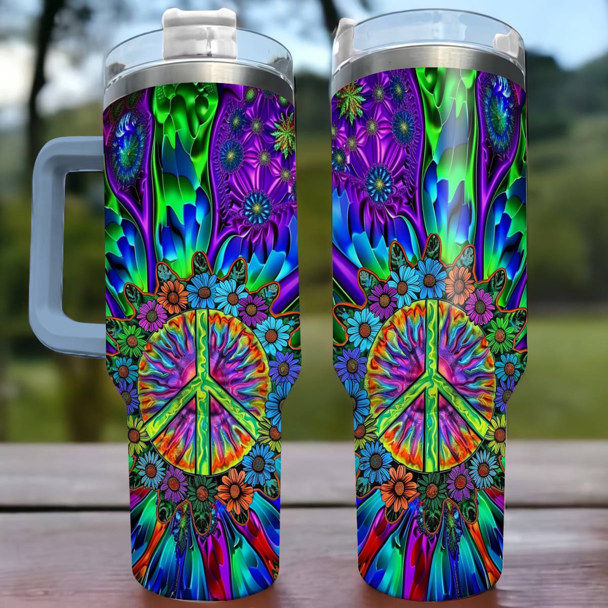 Shineful Tumbler Hippie Elegant Peace Sign