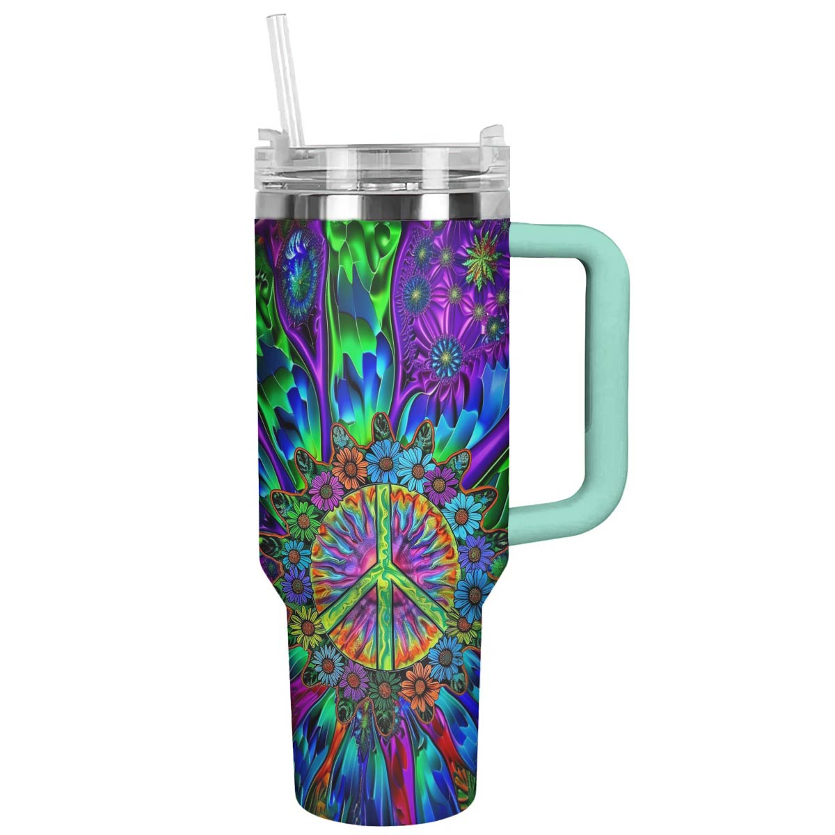 Shiny Tumbler Hippie Elegantes Peace-Zeichen