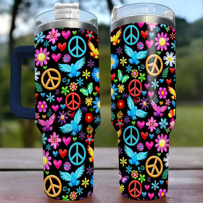 Shineful Tumbler Hippie Peace Love Hope