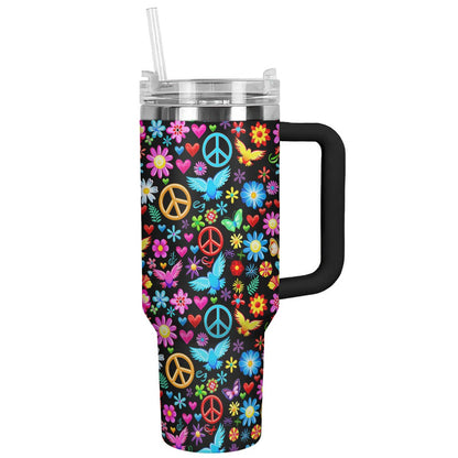 Shineful Tumbler Hippie Peace Love Hope