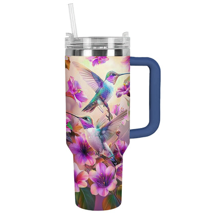 Shineful Tumbler Hummingbird Blossoms Harmony