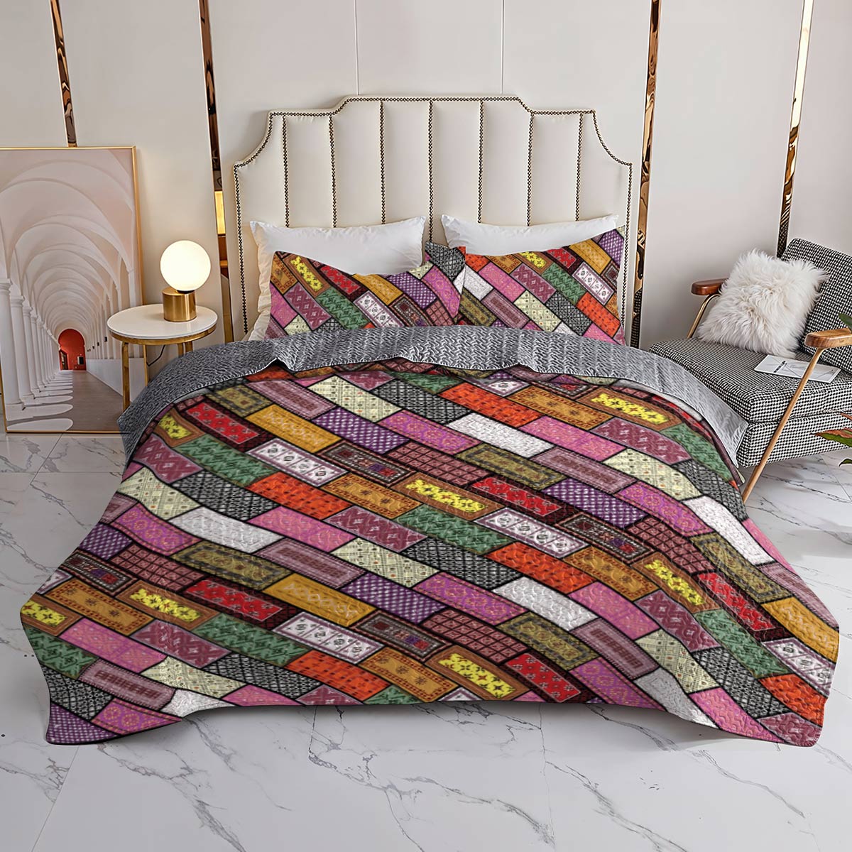 Boho Dreamscape Shineful All Season Quilt 3-Piece Set