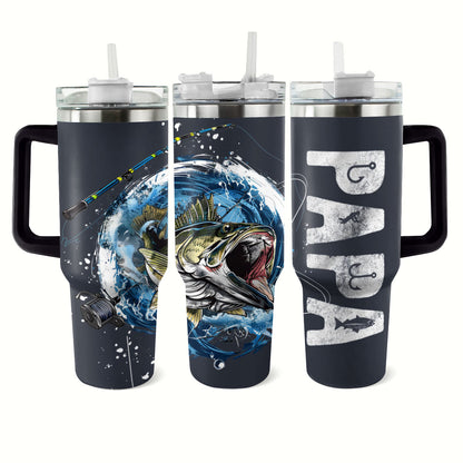 Shineful Tumbler Papa Fishing