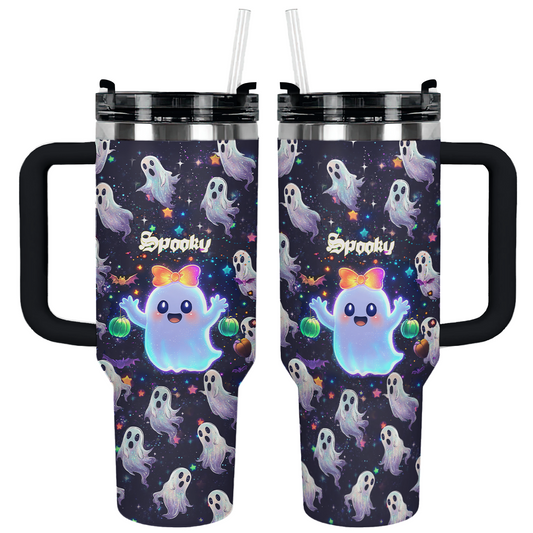 Shineful Tumbler Cute Neon Ghost