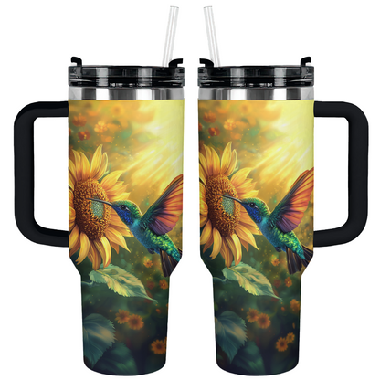 Shineful Tumbler Hummingbird & Sunflower Serenade