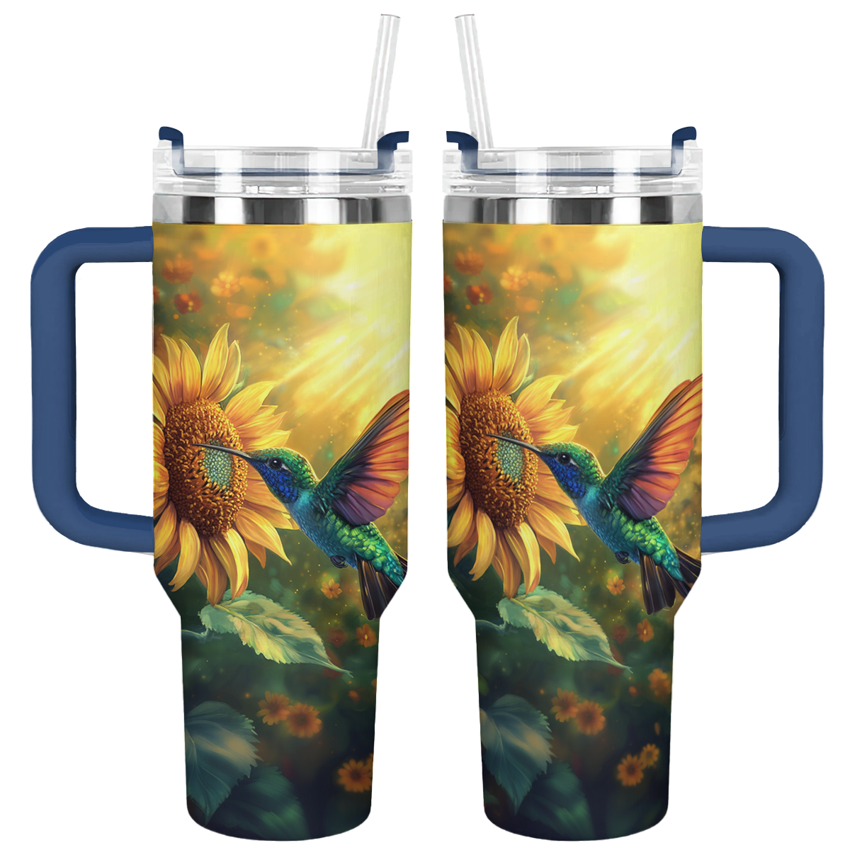 Shineful Tumbler Hummingbird & Sunflower Serenade