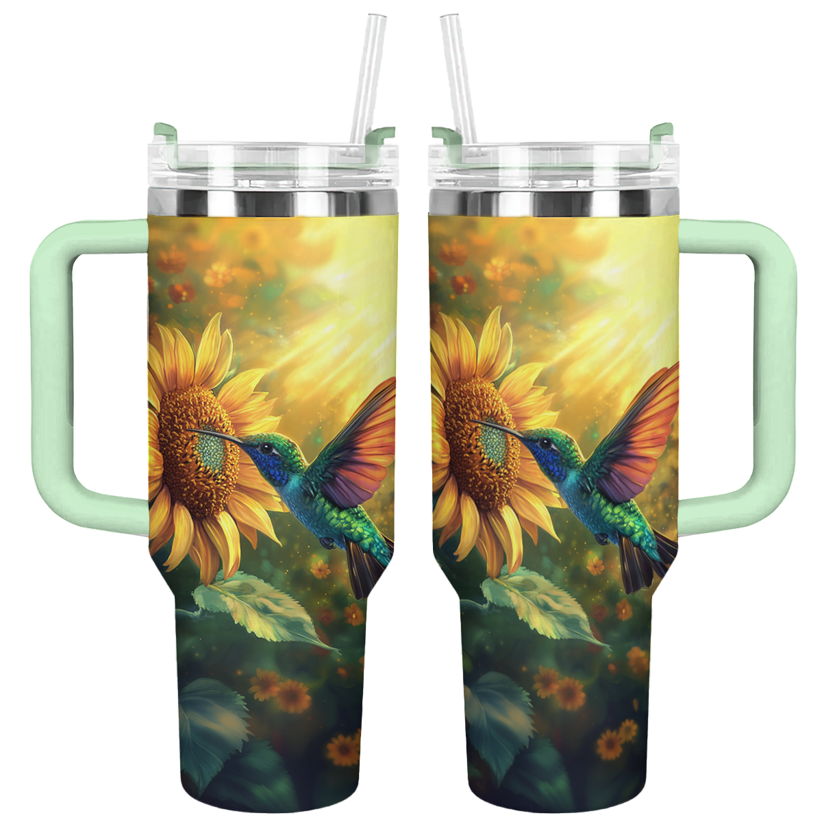 Shineful Tumbler Hummingbird & Sunflower Serenade