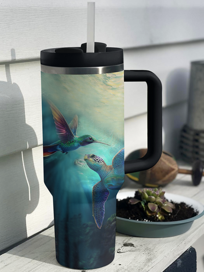 Shineful Tumbler Hummingbird & Sea Turtle