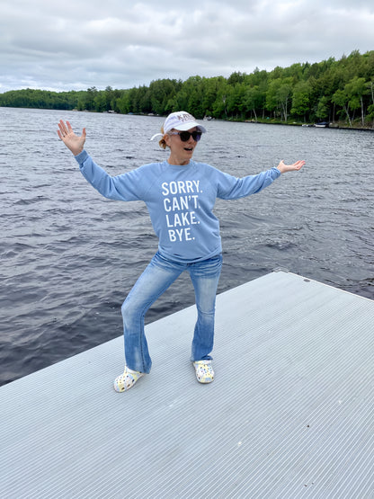 Sweat-shirts brillants Désolé, je ne peux pas aller au lac Au revoir