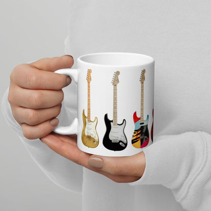 Shineful Ceramic 7 Famous Guitars Novelty Music Gift Mug