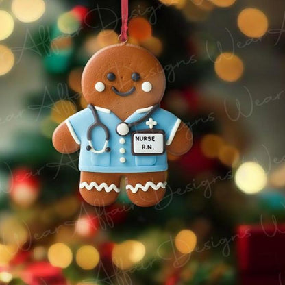 Shineful 2D Acrylic Ornament Gingerbread Nurse