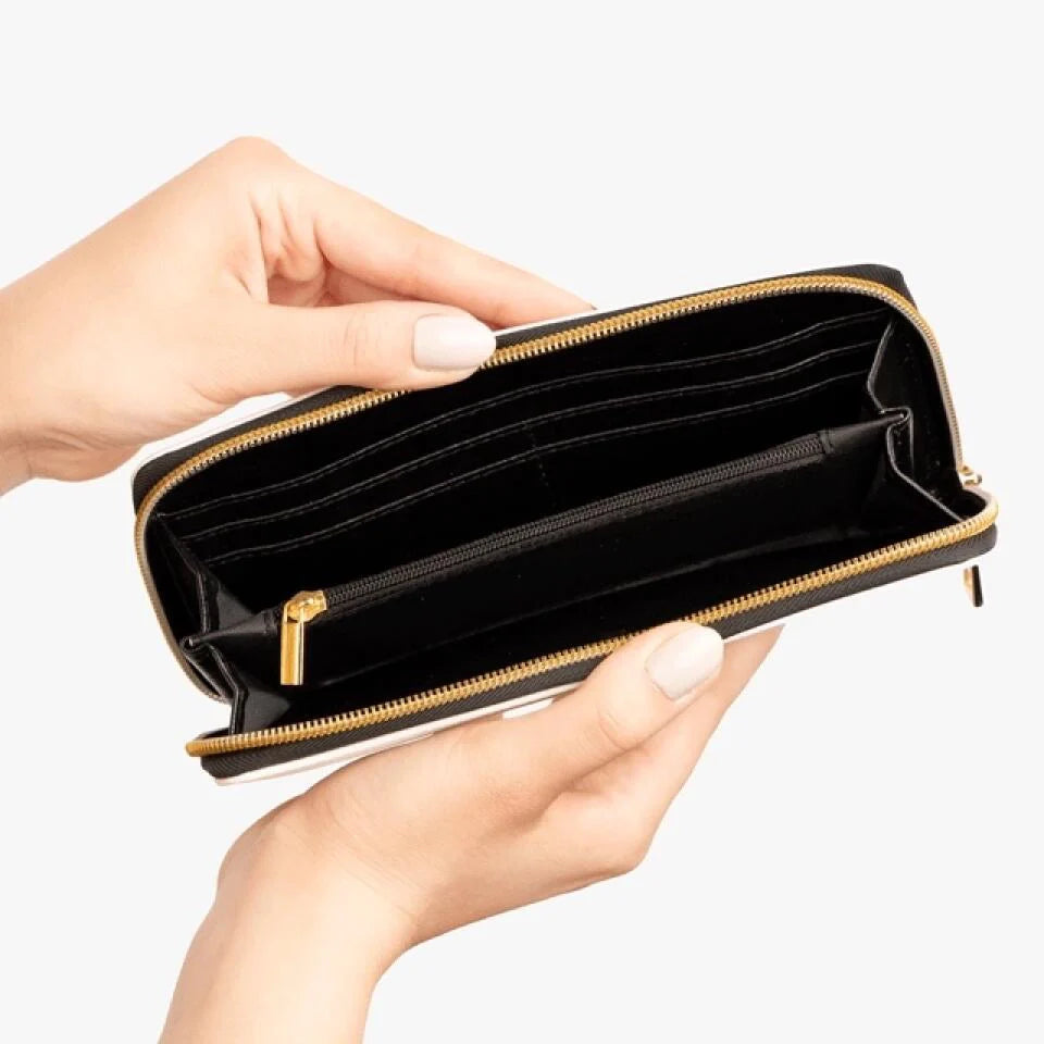 Glänzende Leder Clutch mit Trageriemen für kleine Dinge