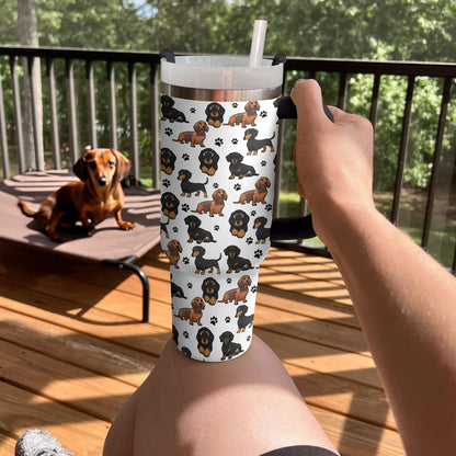 Dachshund Tumbler Shineful Dashing Dachshunds