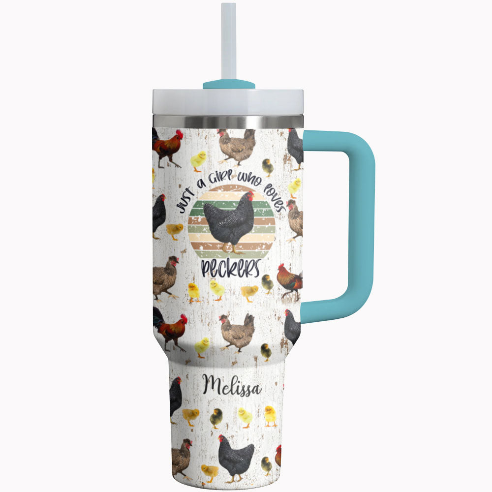 Chicken Tumbler Shineful Just A Girl Who Loves Peckers